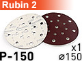 Шлифовальный абразивный круг RUBIN-2 D150/48 P150 - 1шт