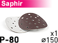 Шлифовальный круг SAPHIR D150 P80 - 1шт