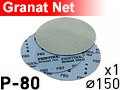 Шлифовальный круг на сетке D150 GRANAT NET P80 - 1шт