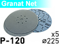 Шлиф. круг на сетке D225 GRANAT NET P120 - упак. 5 шт