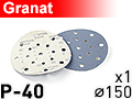 Шлифовальный абразивный круг GRANAT D150/48 P40 - 1шт