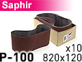 Шлифовальная лента SAPHIR 820x120 P100 - упаковка 10шт