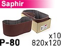 Шлифовальная лента SAPHIR 820x120 P80 - упаковка 10шт